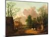 A Landscape with Figures, Farm Buildings and a Milkmaid, C.1754-6-Thomas Gainsborough-Mounted Giclee Print