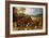 A Landscape with Marauders attacking a Wagon Train and Pillaging a Village-Sebastian Vrancx-Framed Giclee Print