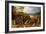 A Landscape with Marauders attacking a Wagon Train and Pillaging a Village-Sebastian Vrancx-Framed Giclee Print