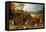 A Landscape with Marauders Attacking a Wagon Train and Pillaging a Village-Sebastian Vrancx-Framed Premier Image Canvas