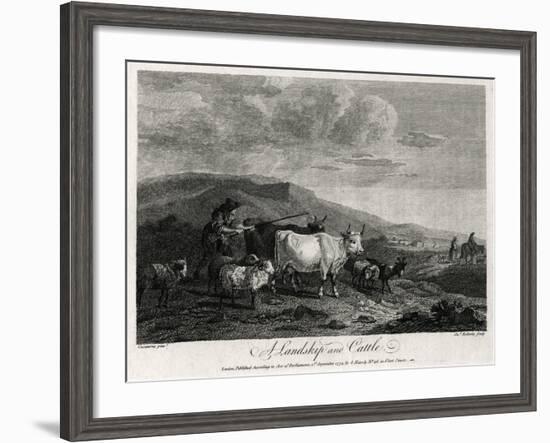 A Landskip and Cattle, 1774-James Roberts-Framed Giclee Print