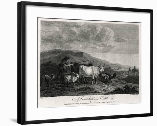 A Landskip and Cattle, 1774-James Roberts-Framed Giclee Print
