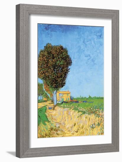 A Lane Near Arles-Vincent van Gogh-Framed Art Print