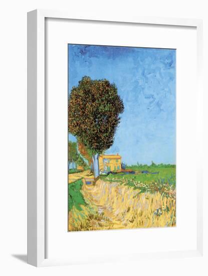 A Lane Near Arles-Vincent van Gogh-Framed Art Print
