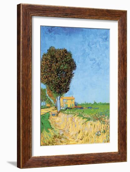 A Lane Near Arles-Vincent van Gogh-Framed Art Print