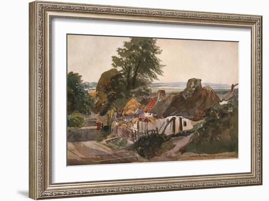 'A Lane With Cottages', c1820-Peter De Wint-Framed Giclee Print