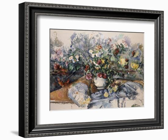 A Large Bouquet of Flowers-Paul Cézanne-Framed Giclee Print