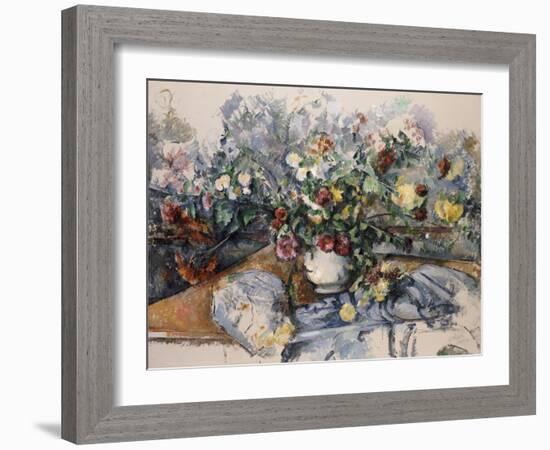 A Large Bouquet of Flowers-Paul Cézanne-Framed Giclee Print