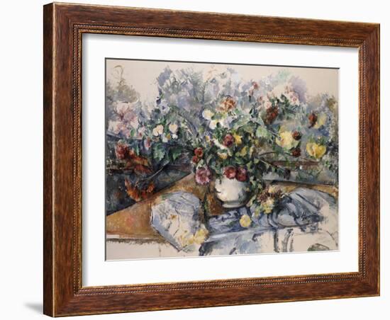 A Large Bouquet of Flowers-Paul Cézanne-Framed Giclee Print