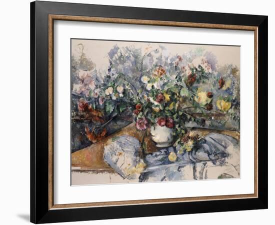 A Large Bouquet of Flowers-Paul Cézanne-Framed Giclee Print