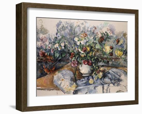 A Large Bouquet of Flowers-Paul Cézanne-Framed Giclee Print