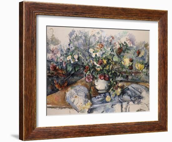 A Large Bouquet of Flowers-Paul Cézanne-Framed Giclee Print