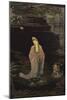 A Large Chinese Lacquered Painted Wood Rectangular Panel Depicting a Standing Model of Guanyin…-null-Mounted Giclee Print