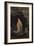 A Large Chinese Lacquered Painted Wood Rectangular Panel Depicting a Standing Model of Guanyin…-null-Framed Giclee Print