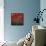 A Large Chinese Red Lacquered Wood Rectangular Panel Depicting a Seated Kylin with Head Turned to…-null-Framed Premier Image Canvas displayed on a wall