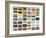 A Large Collection of Retro Cassette Tapes Places in a Grid-dubassy-Framed Photographic Print