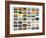 A Large Collection of Retro Cassette Tapes Places in a Grid-dubassy-Framed Photographic Print