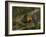 A Large Glyptodon Stands Near the Edge of a Stream-null-Framed Art Print