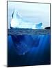 A Large Iceberg in the Cold Blue Cold Water. Collage-Sergey Nivens-Mounted Art Print