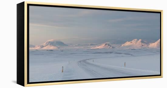 A Large Panorama of the Vatnajokull National Park Landscape in Iceland-Alex Saberi-Framed Premier Image Canvas