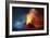 A Large Volcano Erupting Hot Lava and Gases into the Atmosphere. 3D Illustration.-Solarseven-Framed Art Print