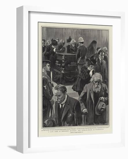 A Last Look at President Mckinley, the Lying-In-State at Washington-Gordon Frederick Browne-Framed Giclee Print