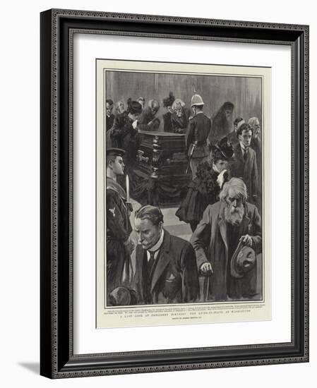 A Last Look at President Mckinley, the Lying-In-State at Washington-Gordon Frederick Browne-Framed Giclee Print