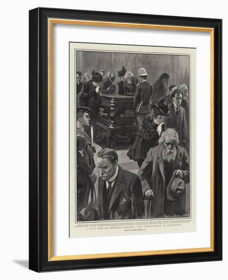 A Last Look at President Mckinley, the Lying-In-State at Washington-Gordon Frederick Browne-Framed Giclee Print