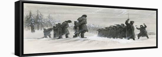 A Last Minute Reprieve Saved Fyodor Dostoievski from the Firing Squad-Ralph Bruce-Framed Premier Image Canvas