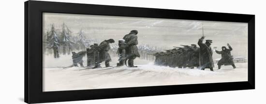 A Last Minute Reprieve Saved Fyodor Dostoievski from the Firing Squad-Ralph Bruce-Framed Giclee Print