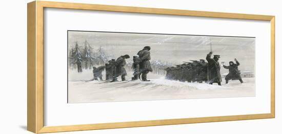 A Last Minute Reprieve Saved Fyodor Dostoievski from the Firing Squad-Ralph Bruce-Framed Giclee Print