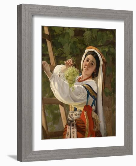 A Laughing Girl in South Italian Dress, 1857-Yevgraf Semyonovich Sorokin-Framed Giclee Print