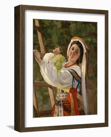A Laughing Girl in South Italian Dress, 1857-Yevgraf Semyonovich Sorokin-Framed Giclee Print