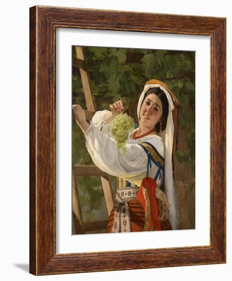 A Laughing Girl in South Italian Dress, 1857-Yevgraf Semyonovich Sorokin-Framed Giclee Print