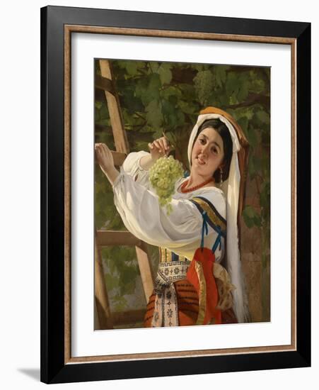 A Laughing Girl in South Italian Dress, 1857-Yevgraf Semyonovich Sorokin-Framed Giclee Print