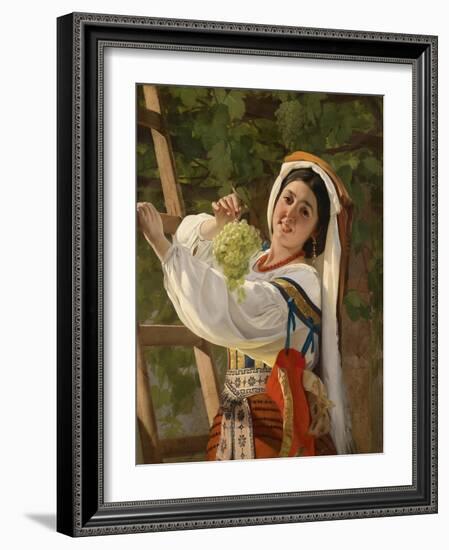 A Laughing Girl in South Italian Dress, 1857-Yevgraf Semyonovich Sorokin-Framed Giclee Print