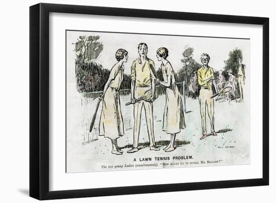 A Lawn Tennis Problem, 1923-null-Framed Giclee Print