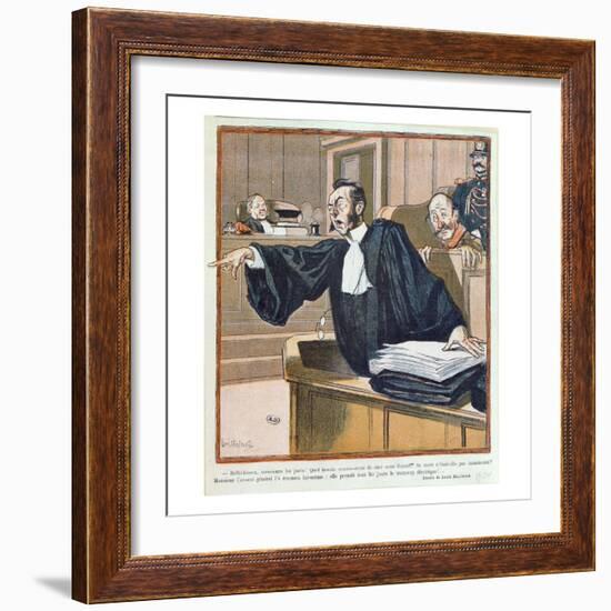 A Lawyer Addressing the Jury, 1900-Louis Malteste-Framed Giclee Print