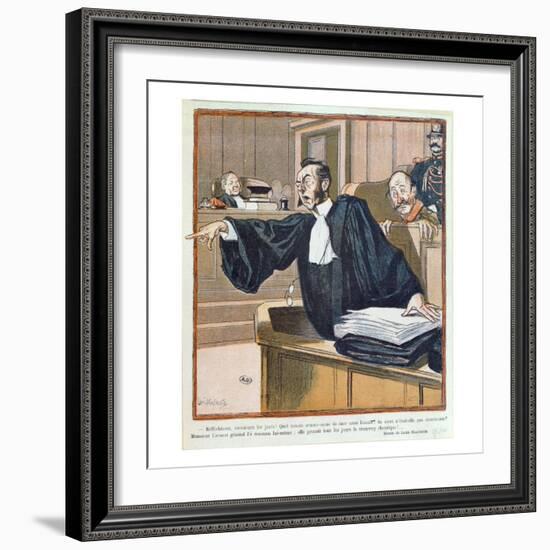 A Lawyer Addressing the Jury, 1900-Louis Malteste-Framed Giclee Print