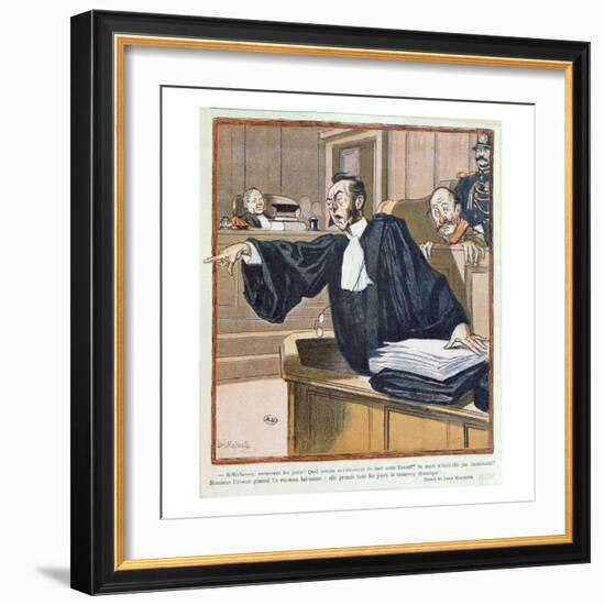 A Lawyer Addressing the Jury, 1900-Louis Malteste-Framed Giclee Print