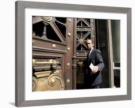 A Lawyer Leaving the Courthouse, Santiago, Chile, South America-Aaron McCoy-Framed Photographic Print