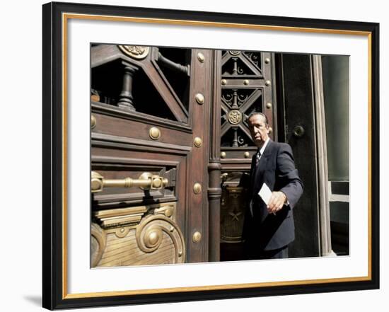 A Lawyer Leaving the Courthouse, Santiago, Chile, South America-Aaron McCoy-Framed Photographic Print