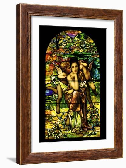 A Leaded and Plated Favrile Glass Window, C.1895-null-Framed Giclee Print