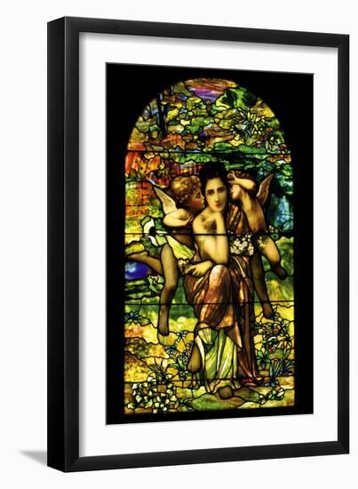 A Leaded and Plated Favrile Glass Window, C.1895-null-Framed Giclee Print