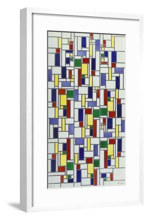 'A Leaded and Stained Glass Panel; 'Vetrata Komposite V in Lood ...