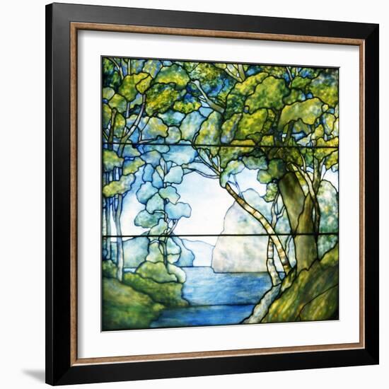 A Leaded Glass Landscape Window, 1916-Tiffany Studios-Framed Giclee Print