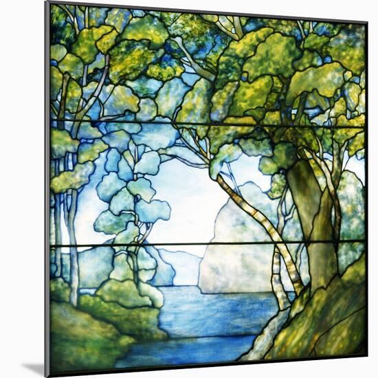 A Leaded Glass Landscape Window, 1916-Tiffany Studios-Mounted Giclee Print