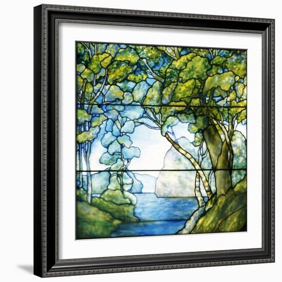 A Leaded Glass Landscape Window, 1916-Tiffany Studios-Framed Giclee Print