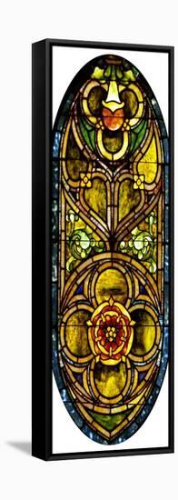 A Leaded Glass Window of Geometric Design-Tiffany Studios-Framed Premier Image Canvas