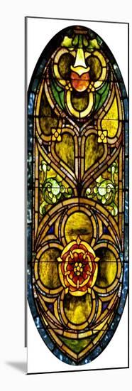 A Leaded Glass Window of Geometric Design-Tiffany Studios-Mounted Giclee Print